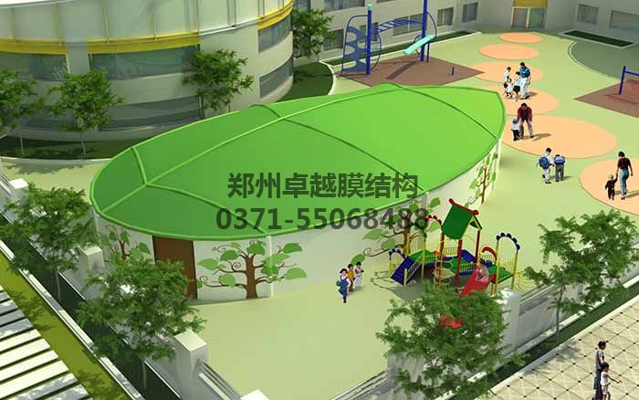 幼兒園膜結(jié)構(gòu)遮陽棚設(shè)計(jì)效果圖二