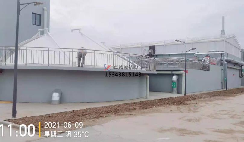 陜西渭南青島啤酒廠(chǎng)污水池封閉